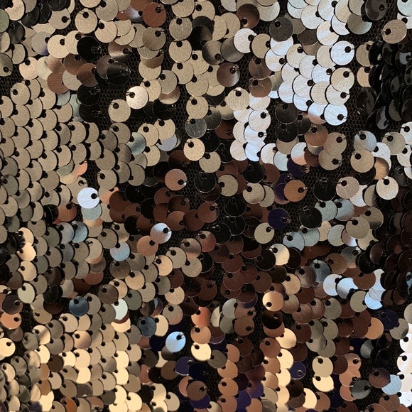 *NWT* express silver sequin cocktail dress - Picture 2 of 5